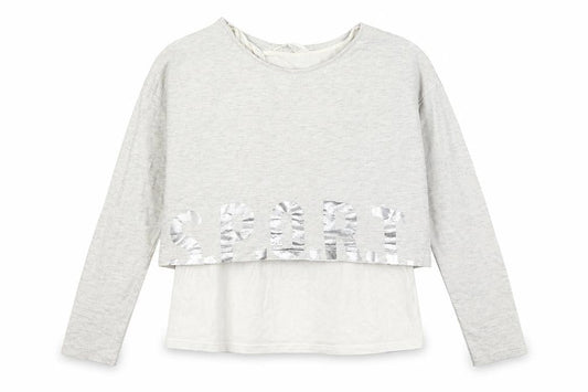 H&M Girls Grey   Pullover Sweatshirt Size 11-12 Years  - Sport