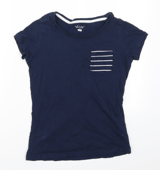 F&F Womens Blue Solid  Top Pyjama Top Size 6