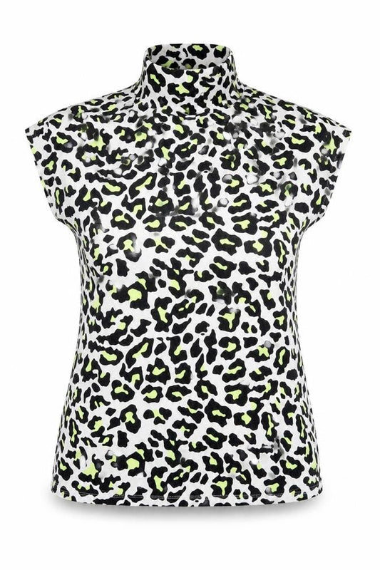 Front view of Next women’s multicoloured animal print basic blouse, size UK 14