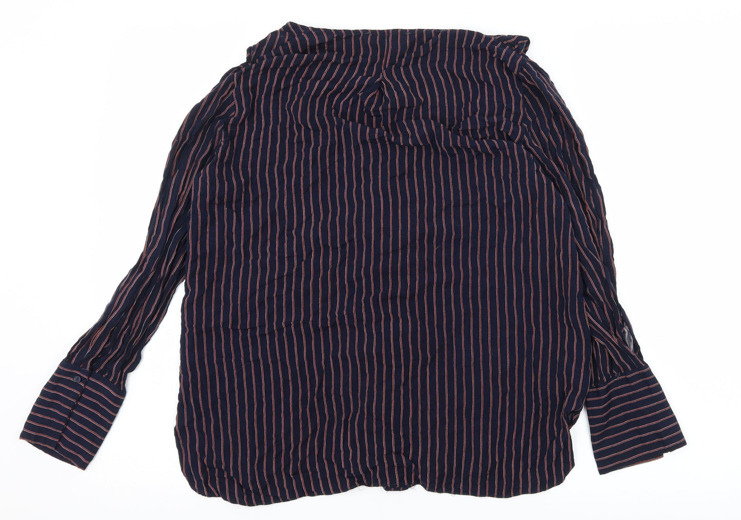Sweewe Womens Blue Striped  Basic Blouse Size S
