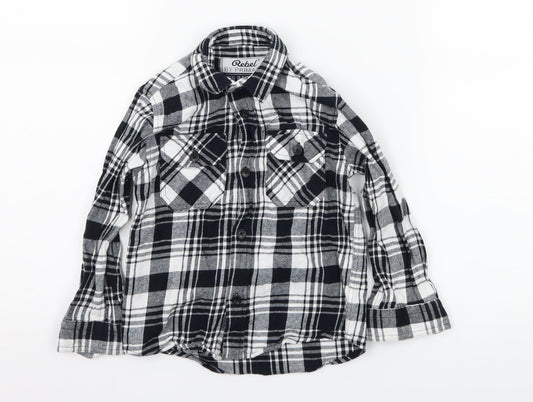 Primark Boys Blue Plaid  Basic Button-Up Size 2-3 Years