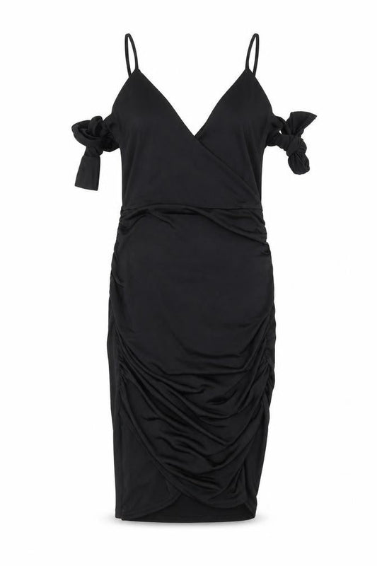 Diva Womens Black   Slip Dress  Size 6  - Ruched