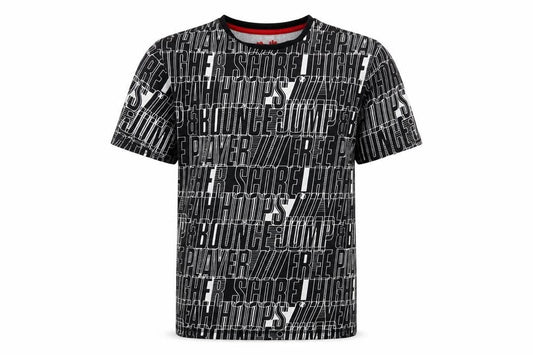 Front view of F&F boys’ black jersey basic t-shirt, size 9-10, years - score