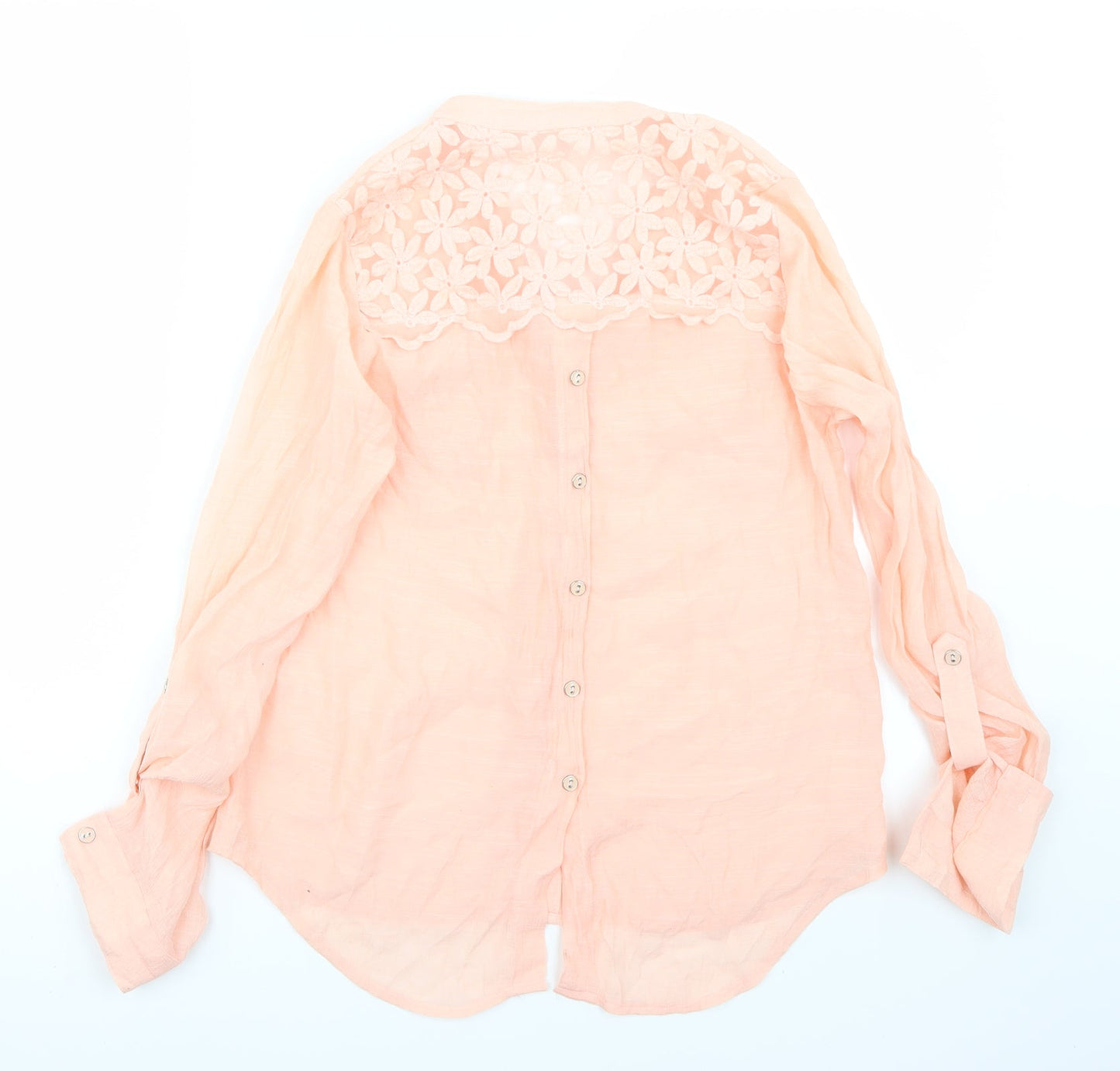 Mine  Womens Orange   Basic Button-Up Size S