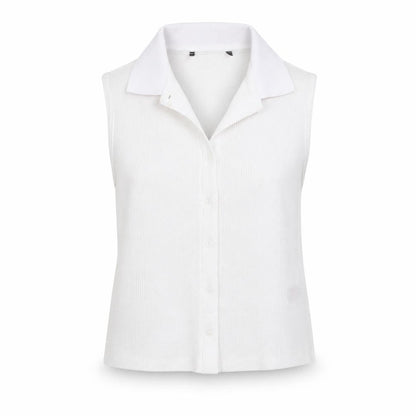 Front view of Primark women’s white basic button-up, size XS