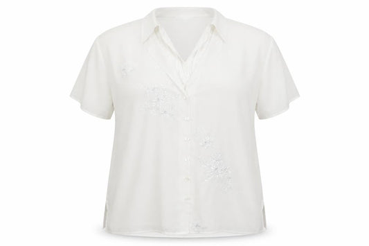 Marks and Spencer Womens White   Basic Button-Up Size 18