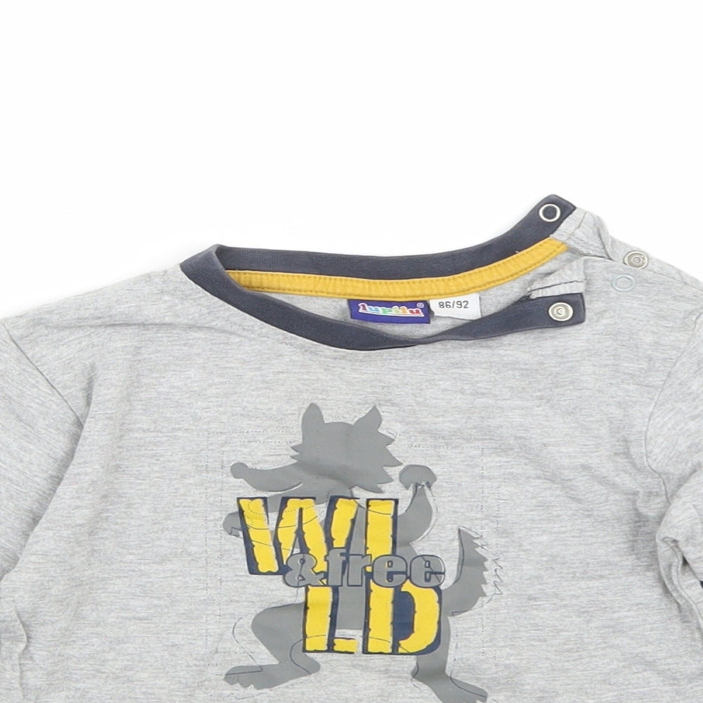 Lupilu Baby Grey   Basic T-Shirt Size 24 Months