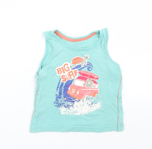 Preworn Girls Green   Basic Tank Size 24 Months