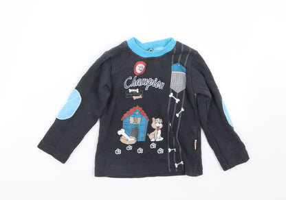 Additional front view of CEB Baby Grey Basic T-Shirt, size 24, Months