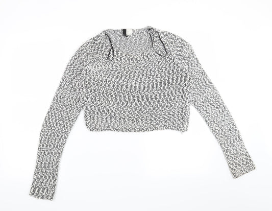 H&M Womens Grey   Pullover Jumper Size L