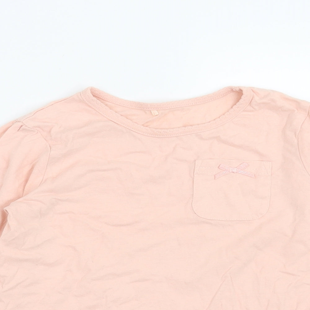 George Girls Pink   Basic T-Shirt Size 5-6 Years