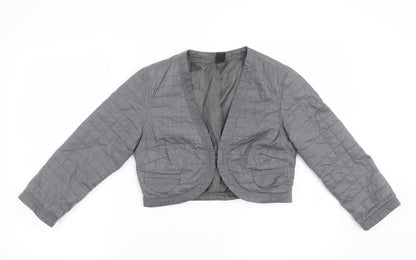 Additional front view of Vero Moda women’s grey jacket, size UK 6