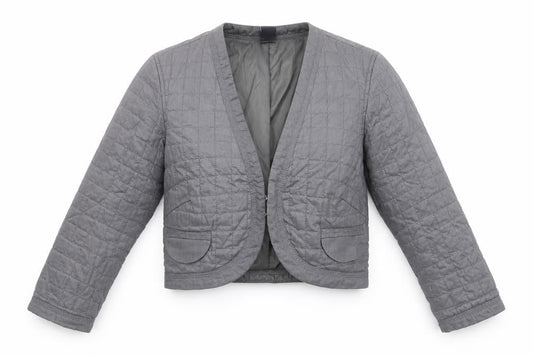 Front view of Vero Moda women’s grey jacket, size UK 6