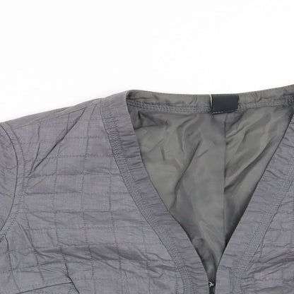 Close-up detail of Vero Moda women’s grey jacket, size UK 6