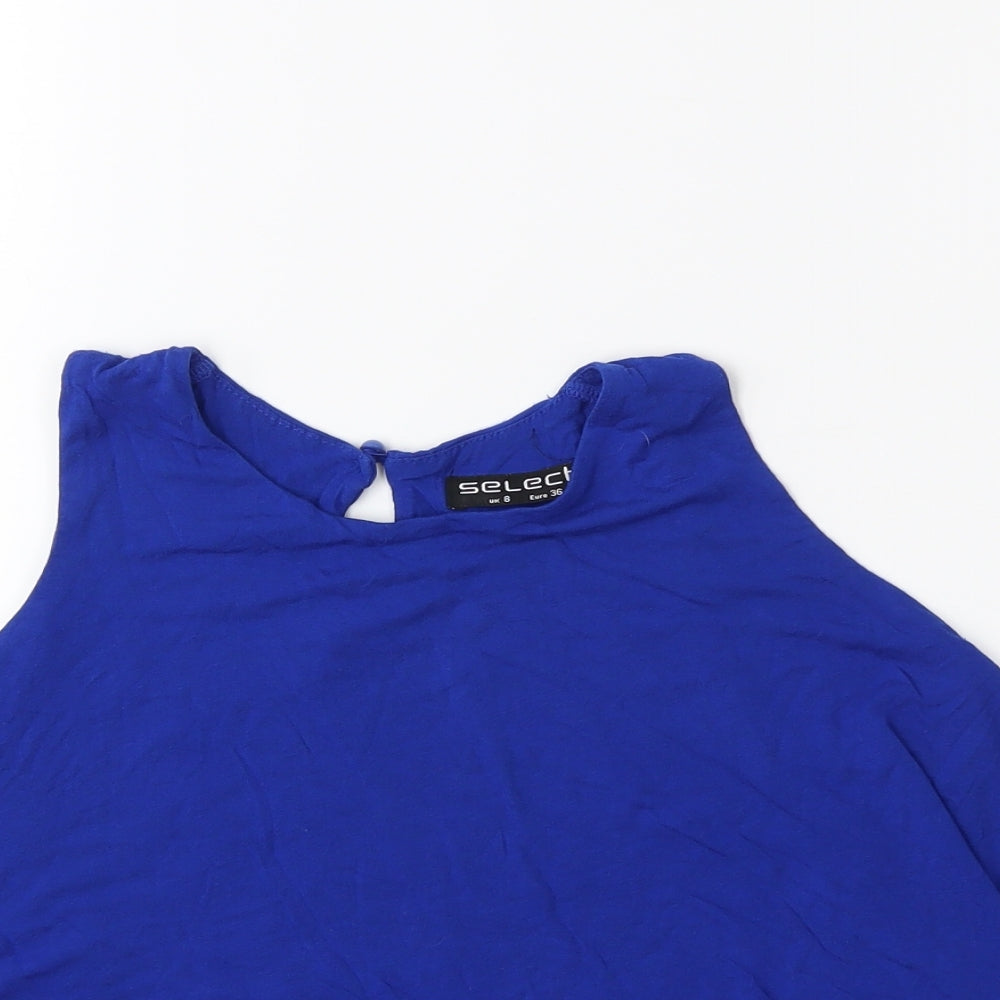 Select Womens Blue   Basic Tank Size 8
