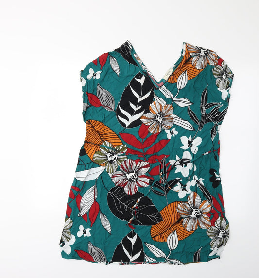 Papaya Womens Green Floral  Basic Tank Size 16