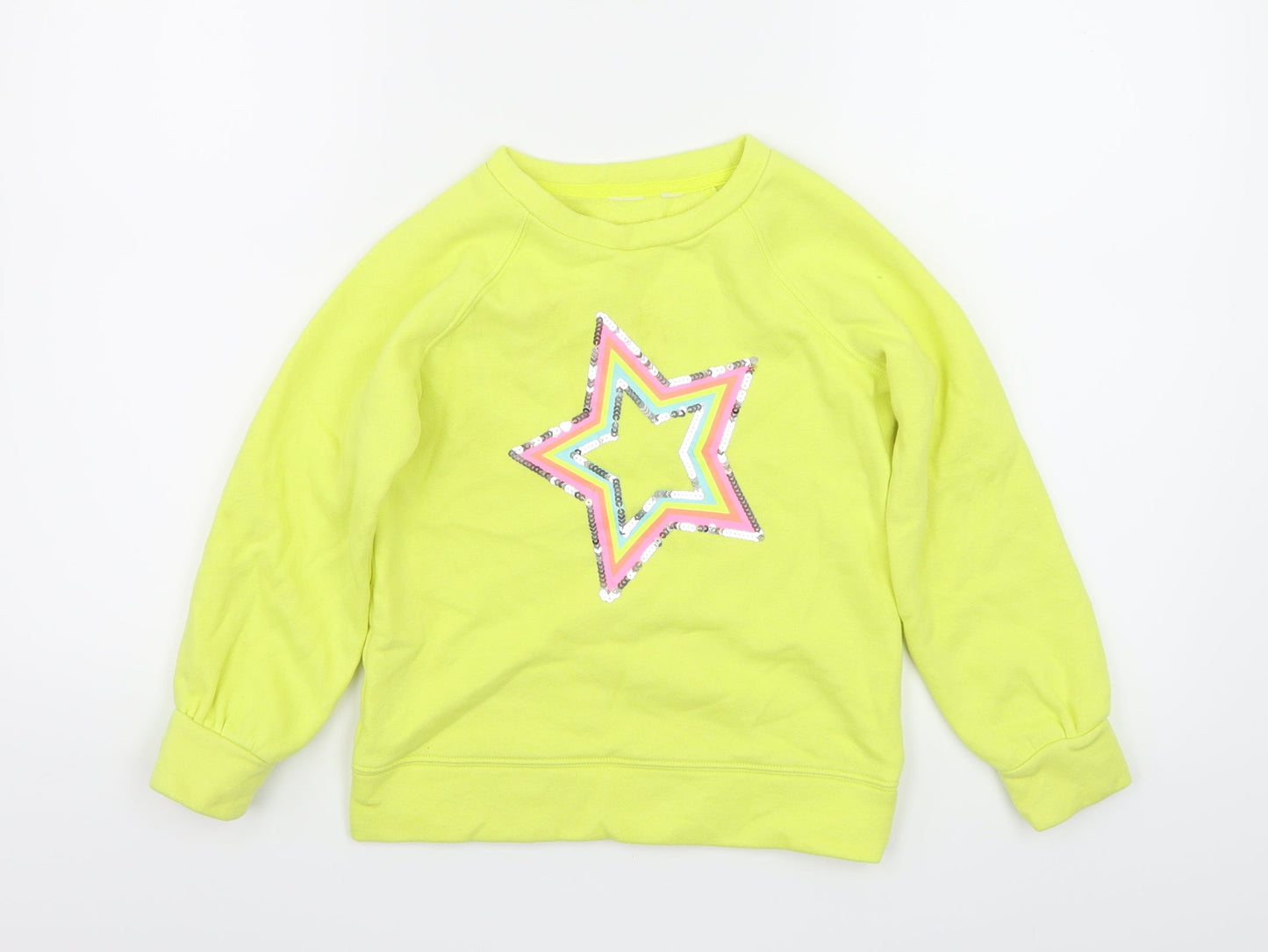 Preworn Girls Yellow   Pullover Sweatshirt Size S