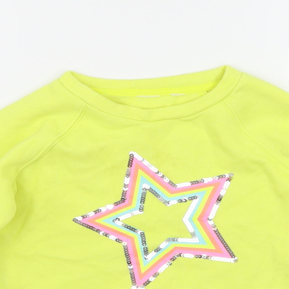 Preworn Girls Yellow   Pullover Sweatshirt Size S