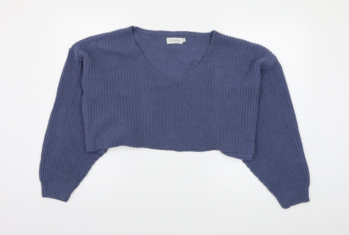 In the Style Womens Blue  Knit Pullover Jumper Size 10