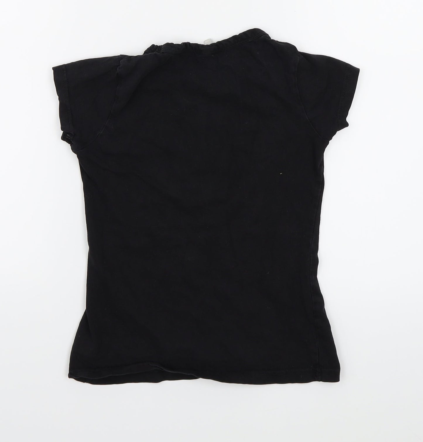 Miss E-vie Girls Black  Jersey Basic T-Shirt Size 9-10 Years