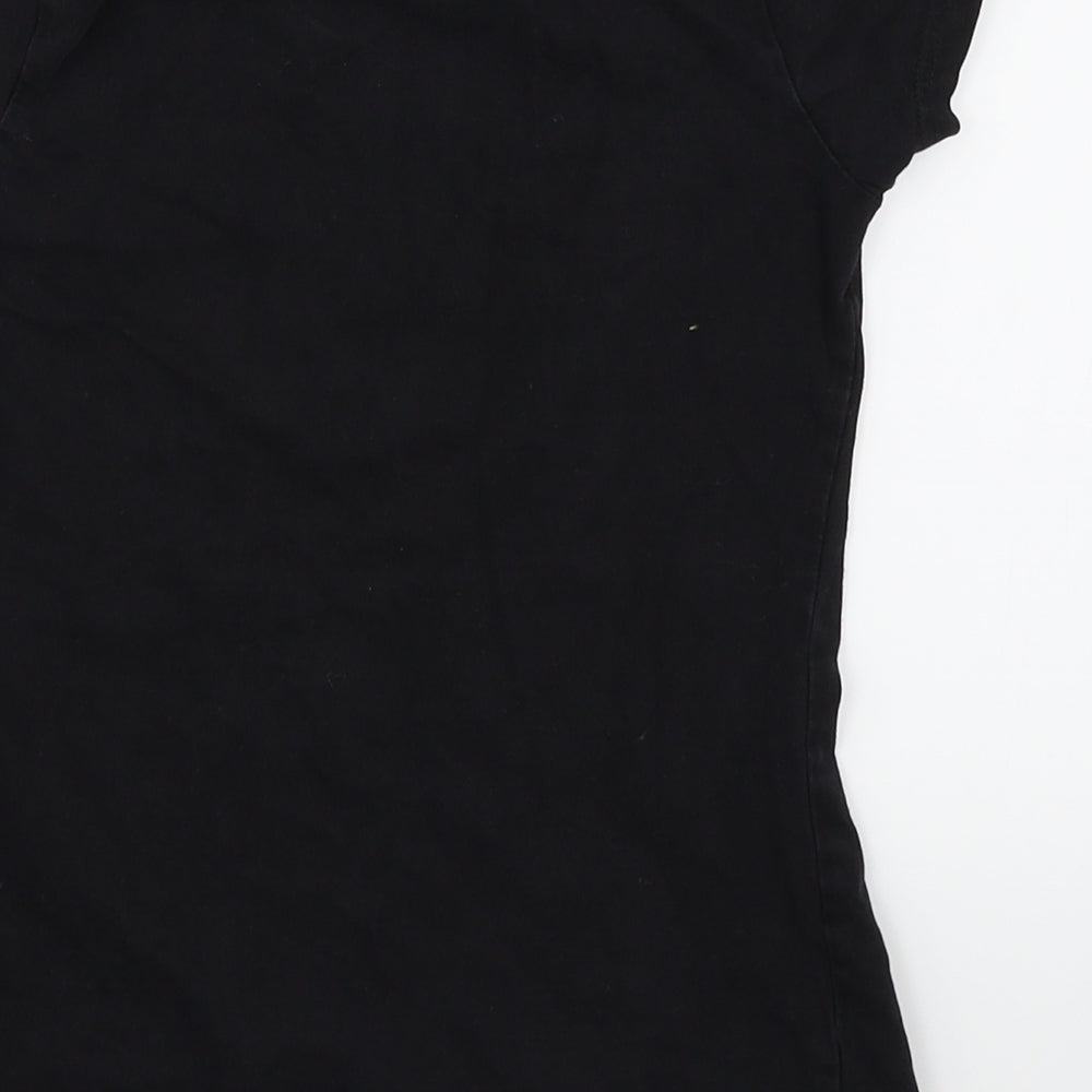 Miss E-vie Girls Black  Jersey Basic T-Shirt Size 9-10 Years