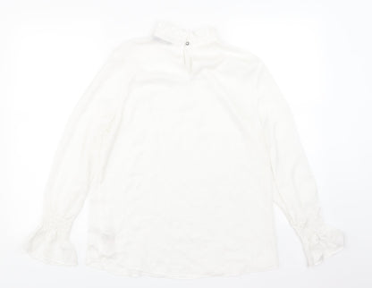Back view of Dunnes women’s ivory basic t-shirt, size UK 8