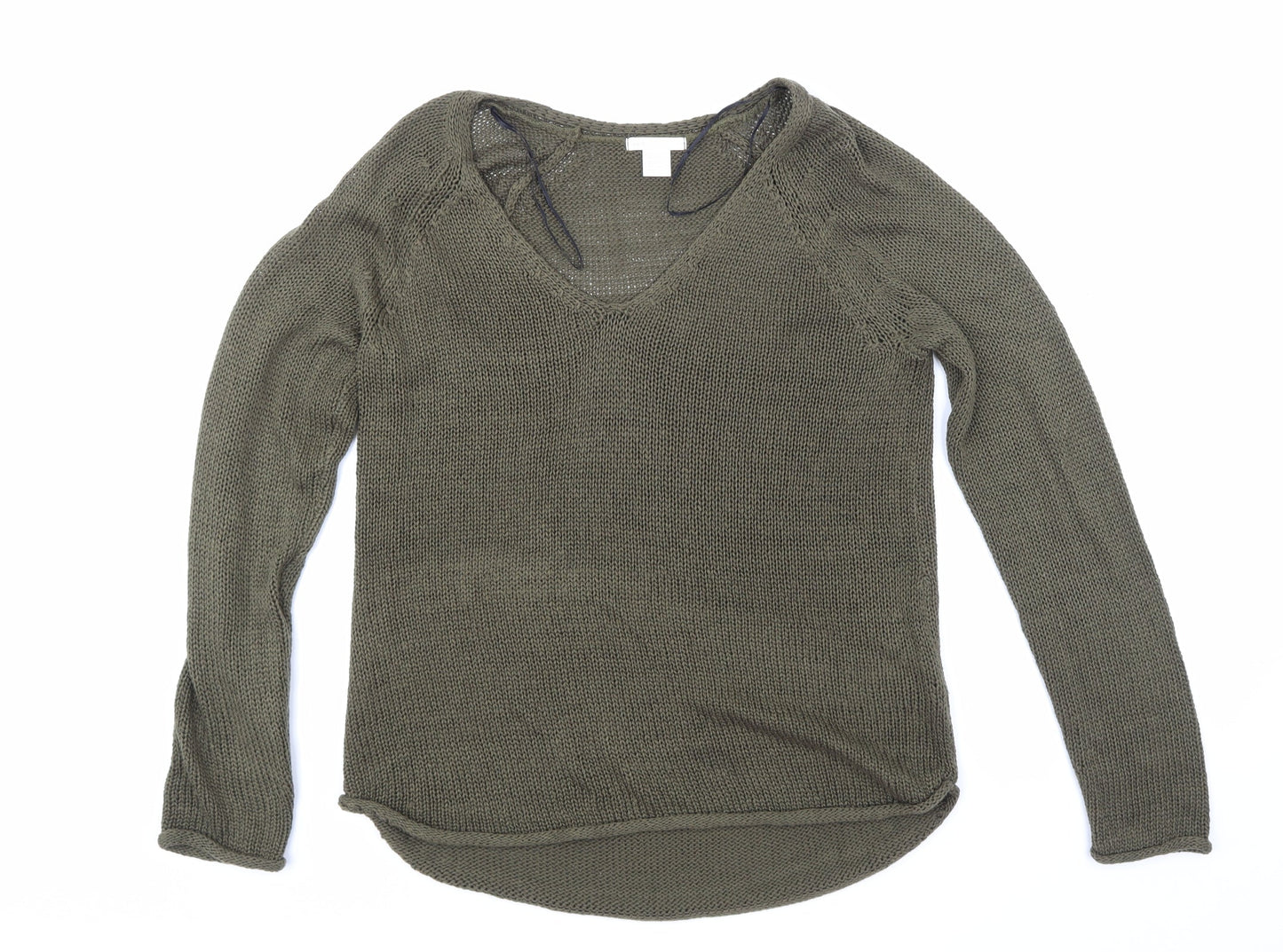 H&M Womens Green   Pullover Jumper One Size