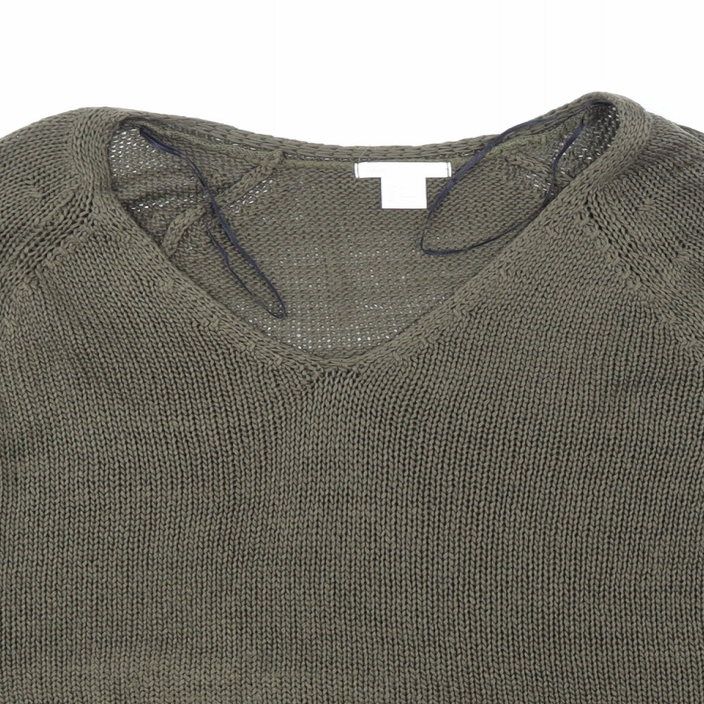 H&M Womens Green   Pullover Jumper One Size