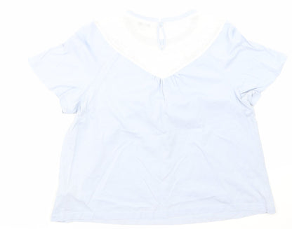 Back view of Next women’s blue basic t-shirt, size UK 14