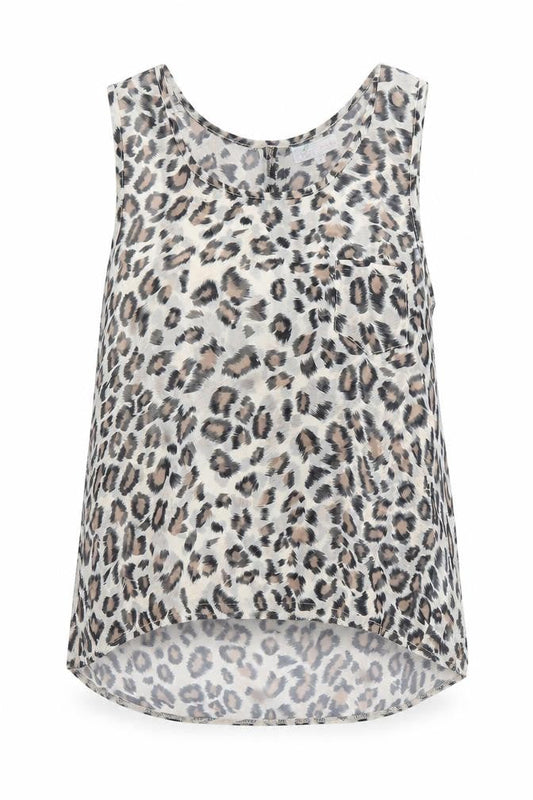 cameo rose Womens Brown Animal Print Mesh Basic Blouse Size 12