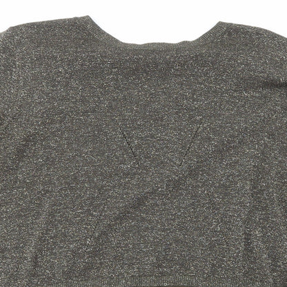 Close-up detail of Oasis women’s gold basic blouse, size L