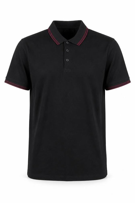 Front view of ASOS men’s black button-up, size L