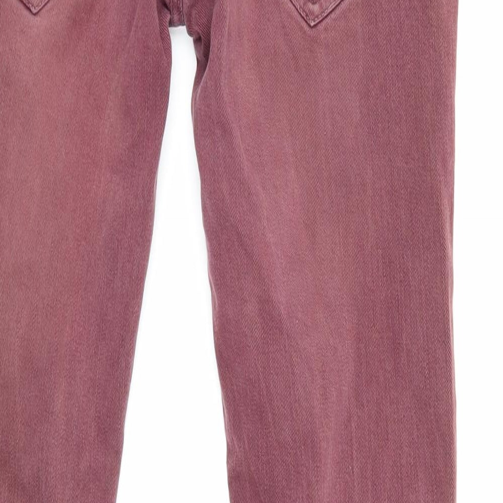 Riverisland Womens Red  Denim Skinny Jeans Size 30 in L32 in