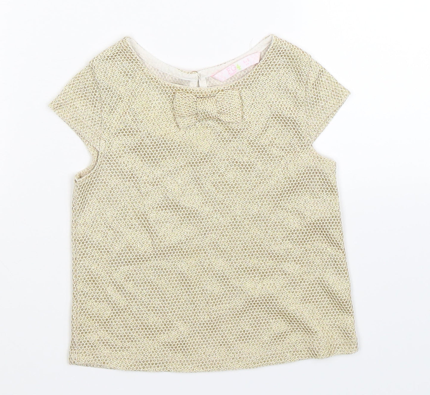 FG4 Girls Gold   Basic T-Shirt Size 2-3 Years