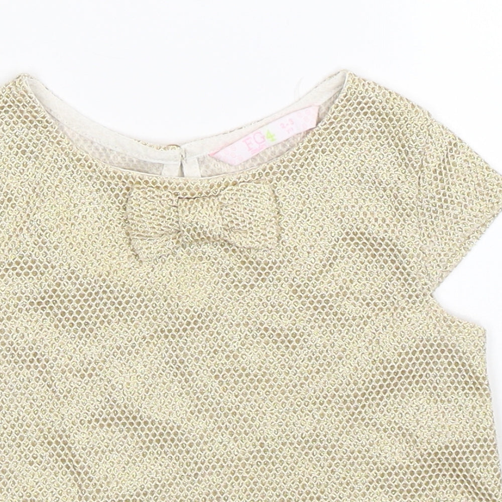 FG4 Girls Gold   Basic T-Shirt Size 2-3 Years