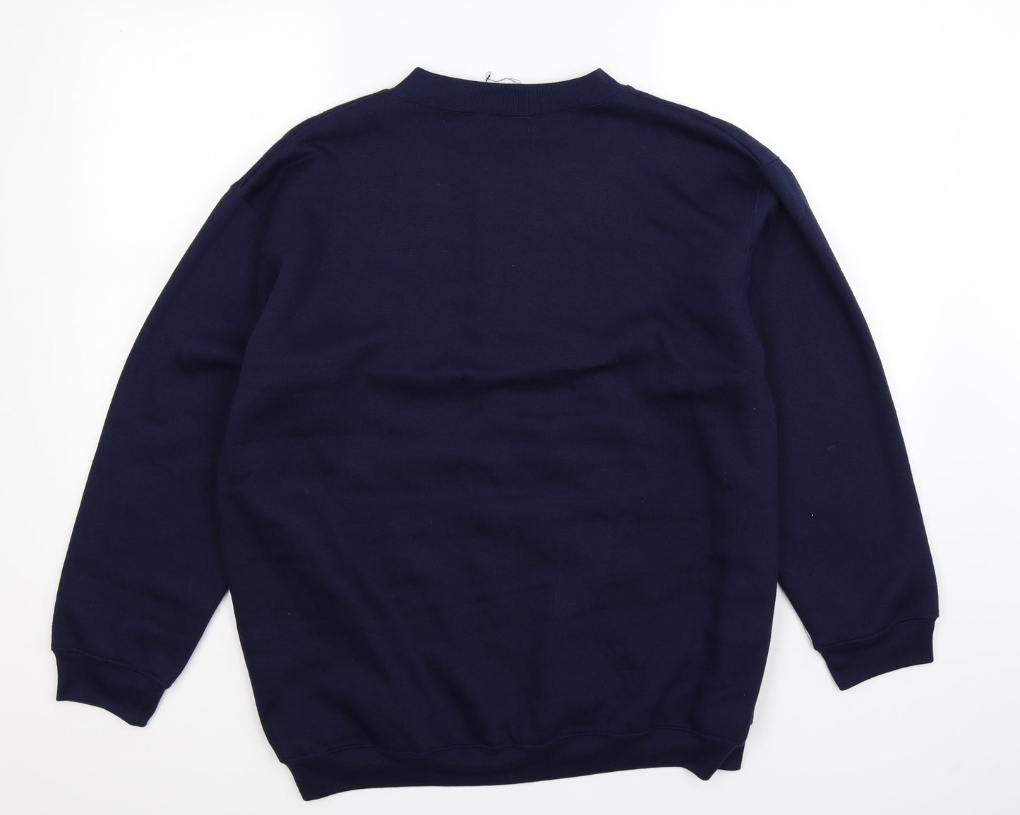 Late Edition Womens Blue Floral  Pullover Sweatshirt Size M  - Oversized