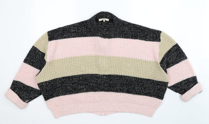 Additional front view of Next women’s multicoloured knit jumper, size M, - oversized