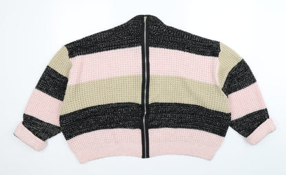Back view of Next women’s multicoloured knit jumper, size M, - oversized