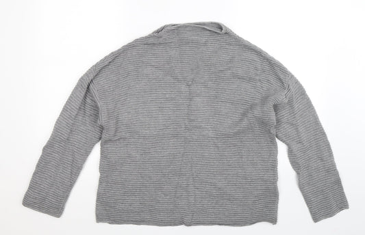 H&M Womens Grey  Knit Pullover Jumper Size M