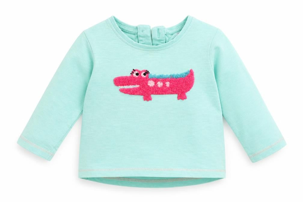 Next  Green   Basic T-Shirt Size 9-12 Months  - DInosaur