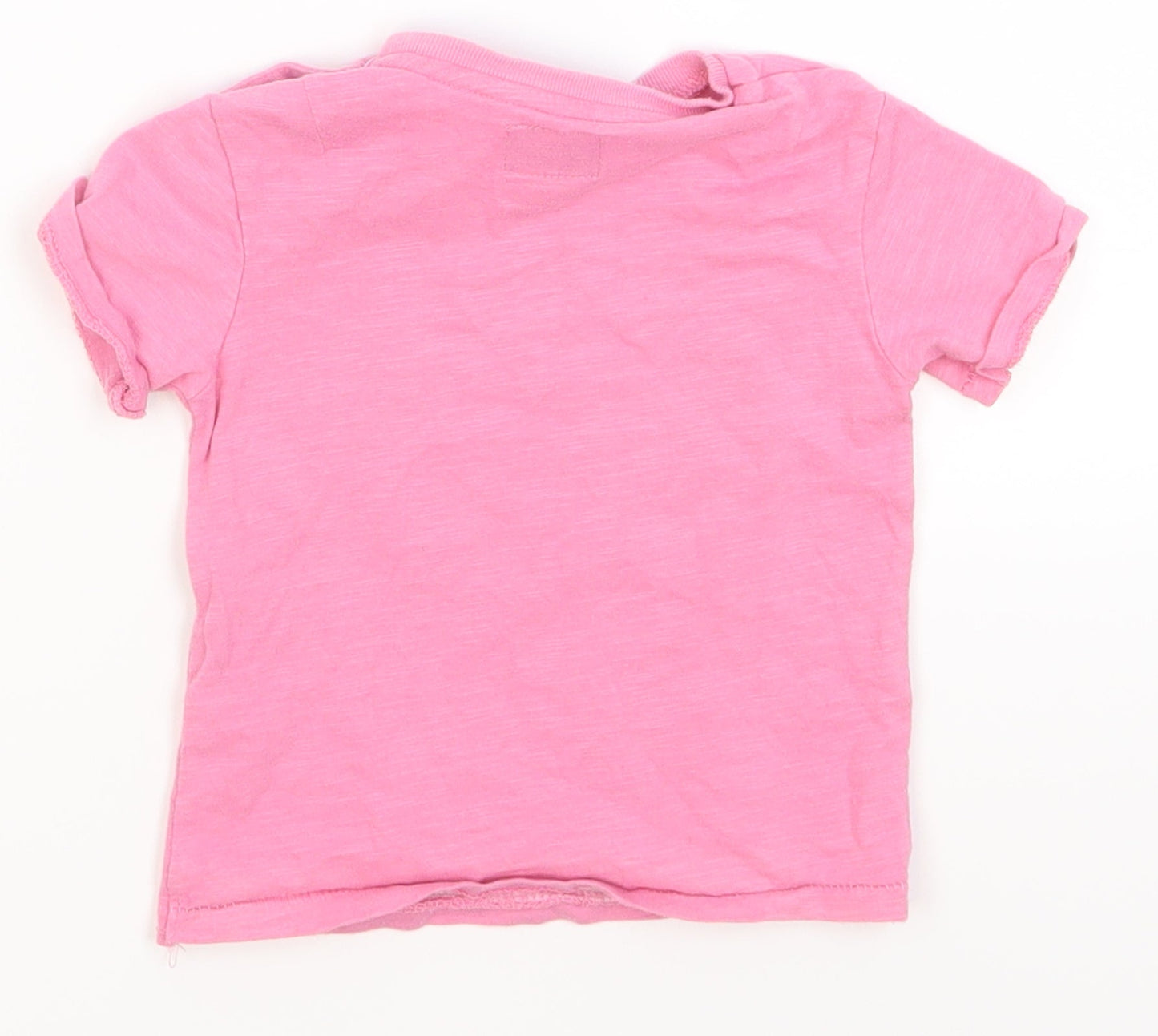 mamas & papas  Pink   Basic T-Shirt Size 12-18 Months  - buildings