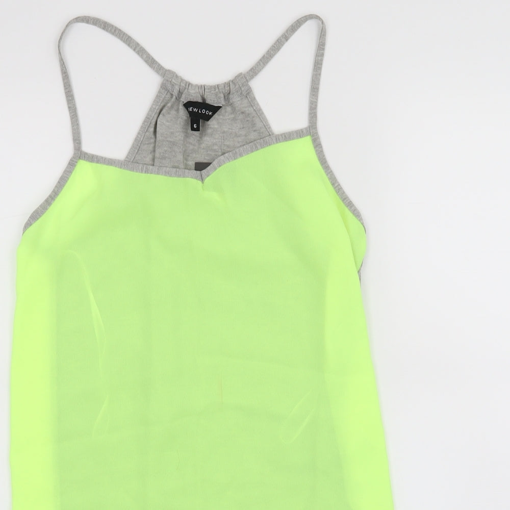 New Look Womens Grey   Basic Tank Size 6