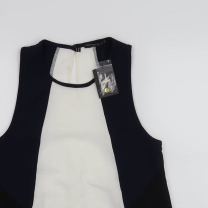 Close-up detail of Atmosphere women’s white basic blouse, size UK 8