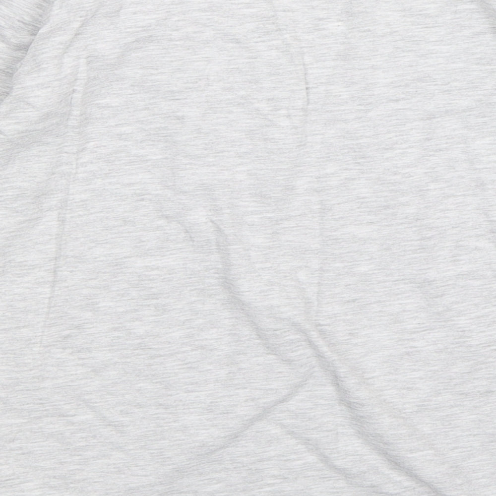 George Girls Grey   Basic T-Shirt Size 9-10 Years  - glitter all the way