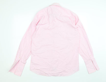 Back view of Next men’s pink check button-up, size 15