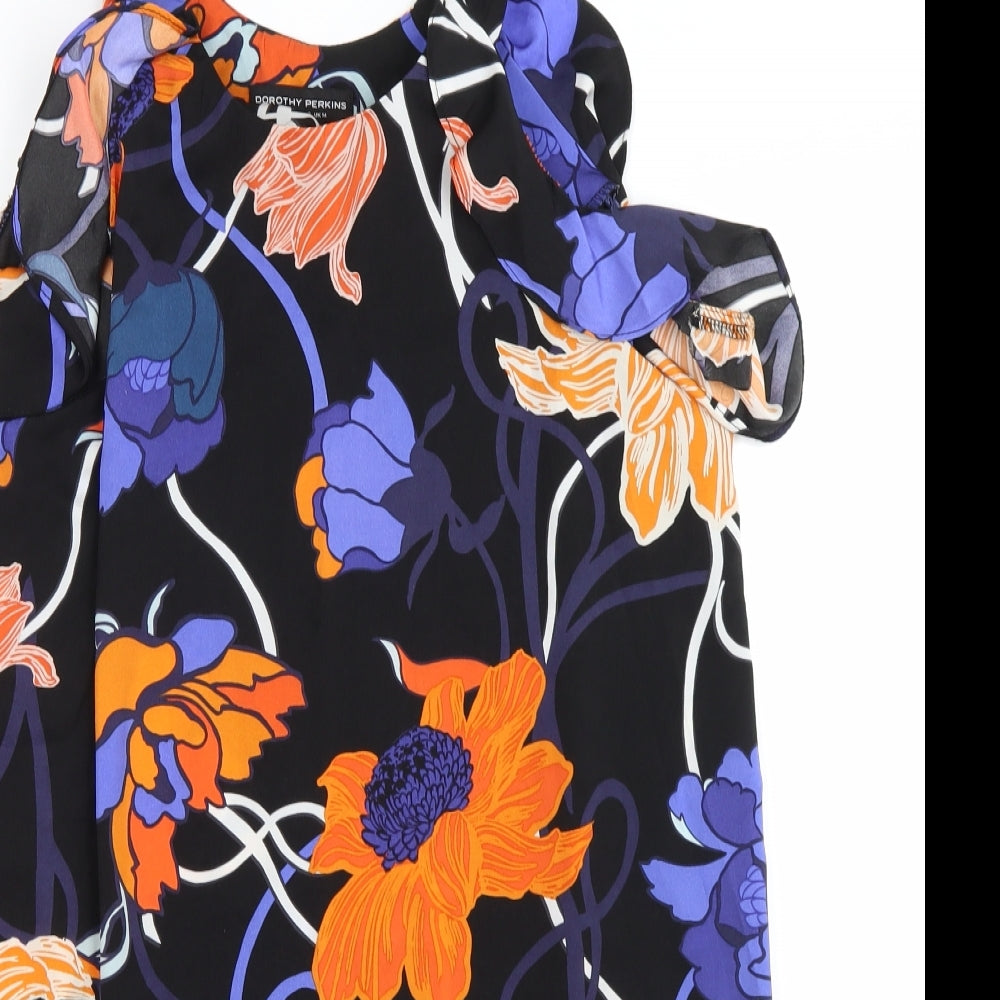 Dorothy Perkins Womens Black Floral  Basic Tank Size 14