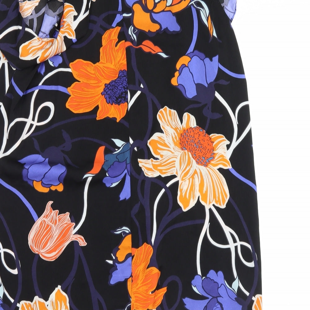 Dorothy Perkins Womens Black Floral  Basic Tank Size 14