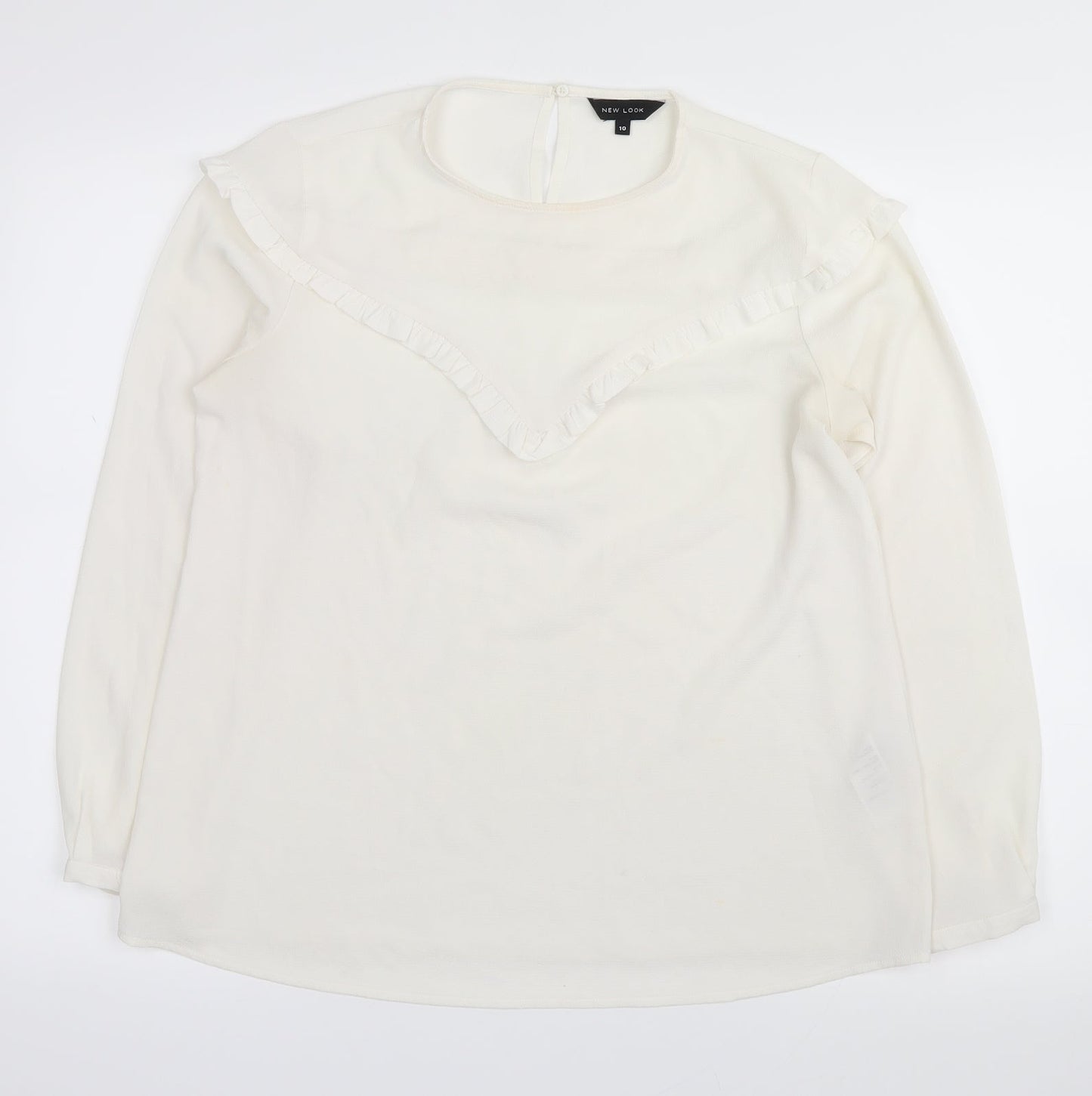 New Look Womens White   Basic Blouse Size 10