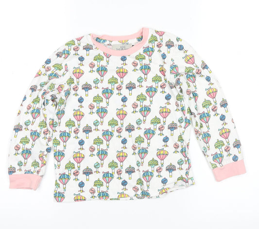 Their Nibs Girls White Spotted  Basic Casual Size 5-6 Years  - Hot Air Balloon