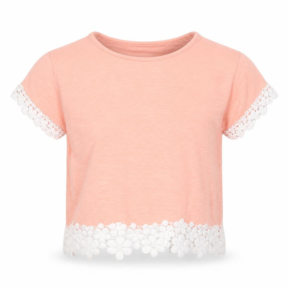 George Girls Pink   Cropped T-Shirt Size 4-5 Years